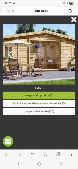 Casa de madeira T2 com 60m2