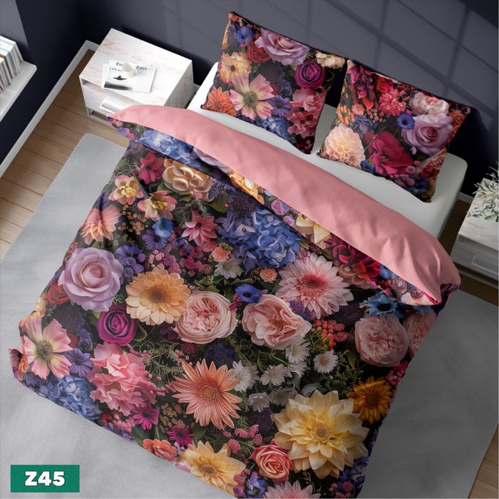 Pościel 220x220 Kwiaty 3D Hitowy wzor