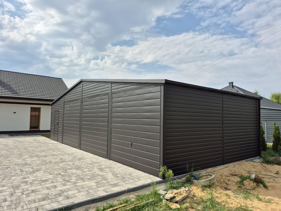 Garaz blaszak 6x6 Grafit producent garaży