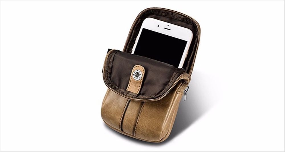 Carteira em pele genuína