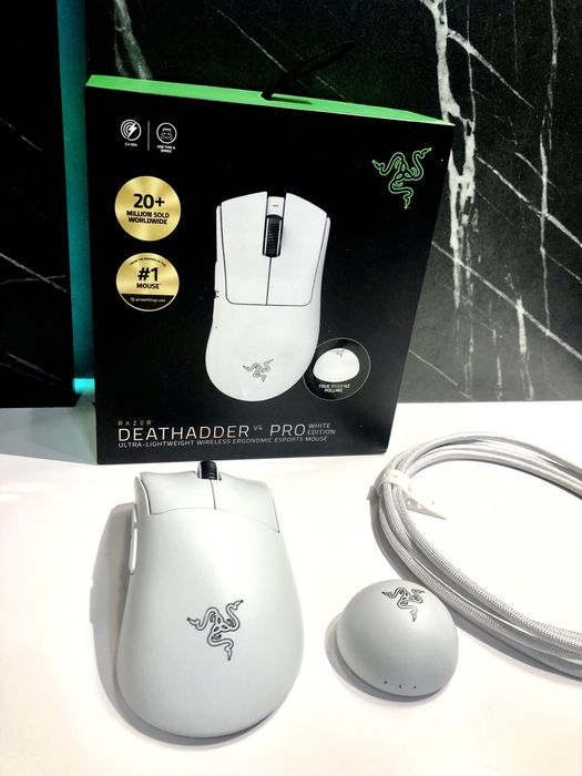 Мишка razer deathadder v4 pro white