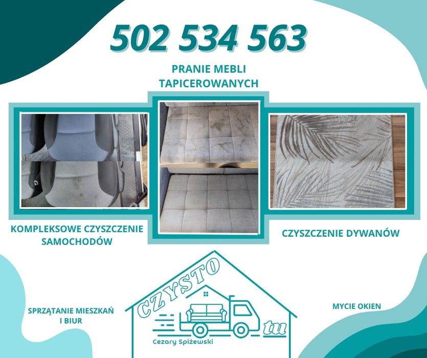 Sprzątanie mieszkań biur, mycie okien, pranie tapicerki dywanów kanap