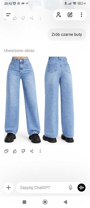 Jeansy z szerokimi nogawkami