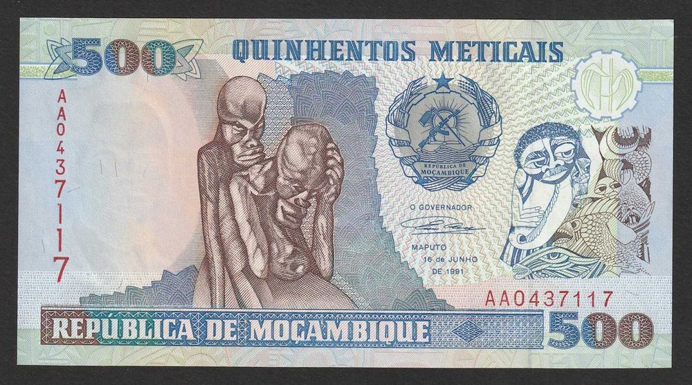 Mozambik 500 meticais 1991 - AA - stan bankowy UNC