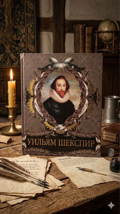 Книга Уільям Шекспір подарункова Уильям Шекспир Бурова подарочная упаковка