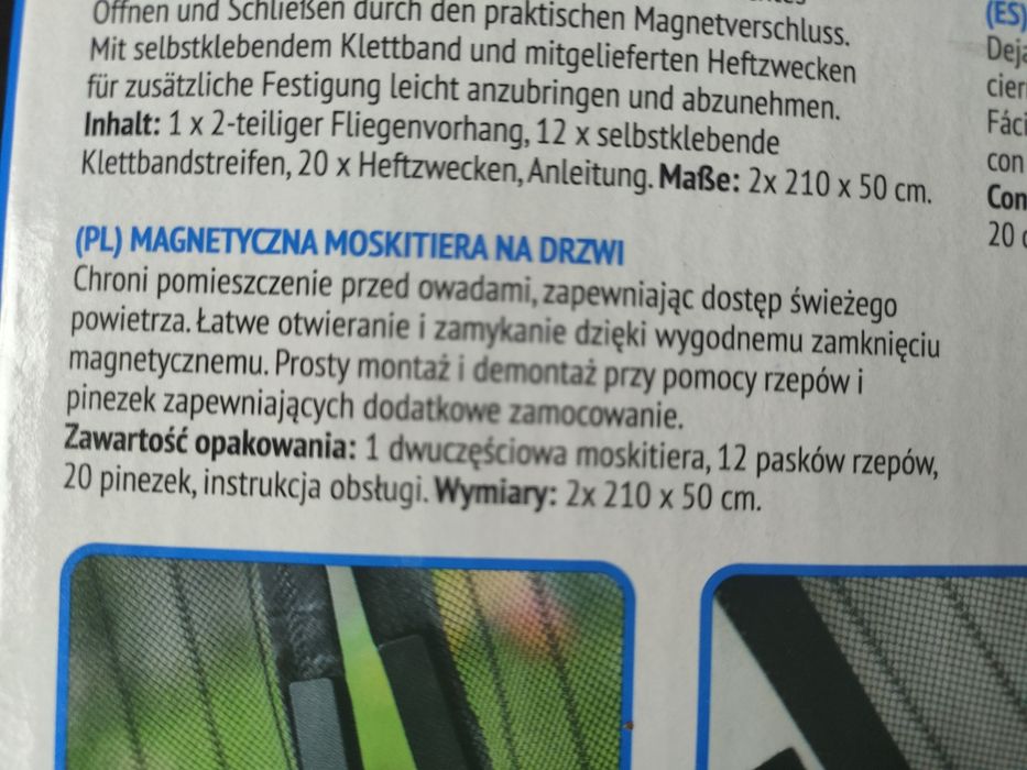 Moskitiera na okno tarasowe na magnesy