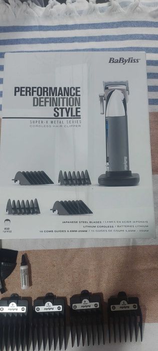 Maszynka do włosów BaByliss Super-X Metal E996E akumulatorowa 12 nasadek