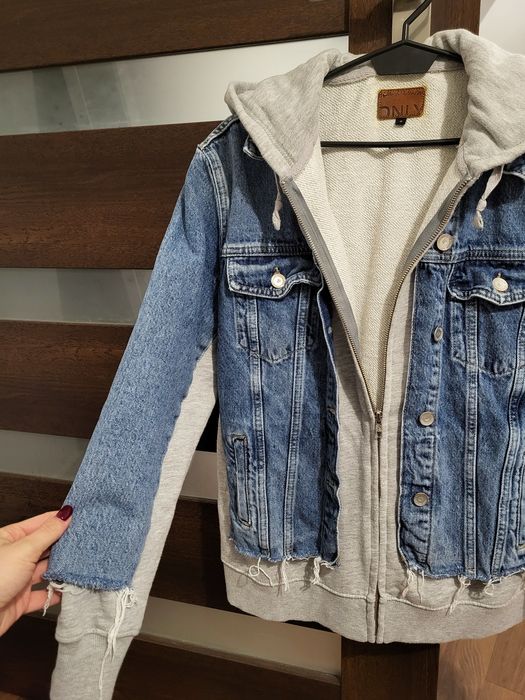 Jeansowa kurtka z wszytą bluza - Only rozm. M