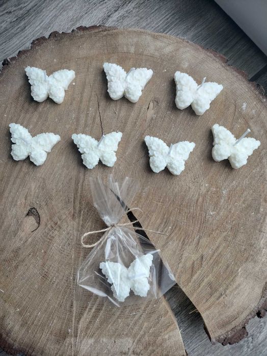 Mini świeczka sojowa motylek podziękowanie dla gości