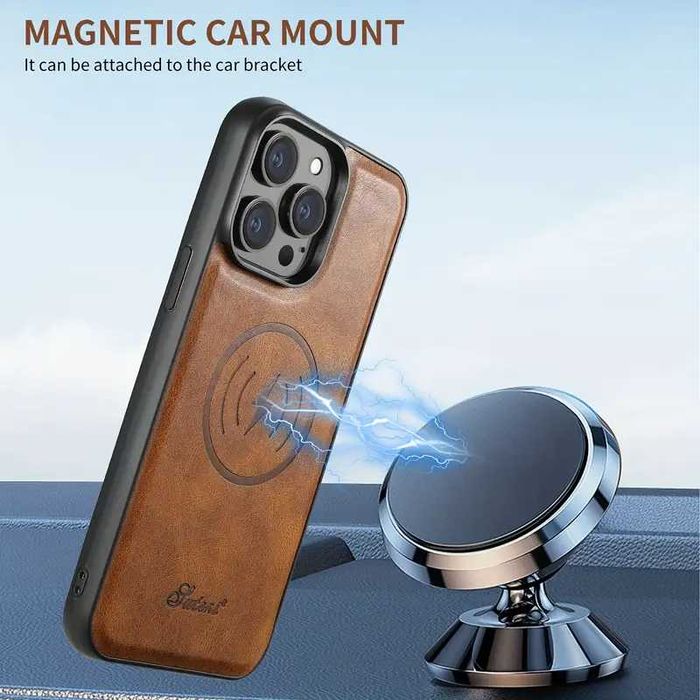 Capa de iPhone de Couro 2 Em 1 Magnetica e Carteira para Cartões