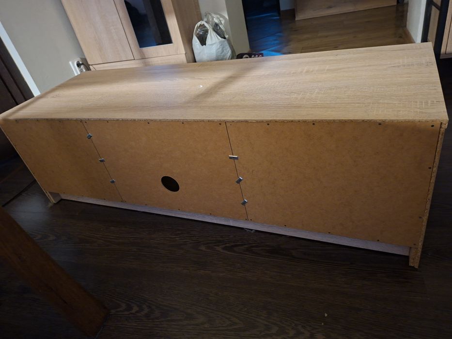 Szafka RTV biało beżowa