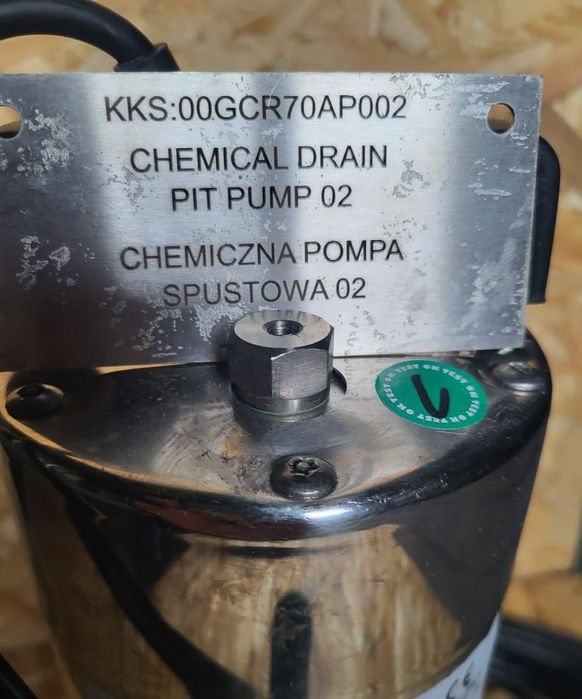 Pompa chemiczna Stan nowy.