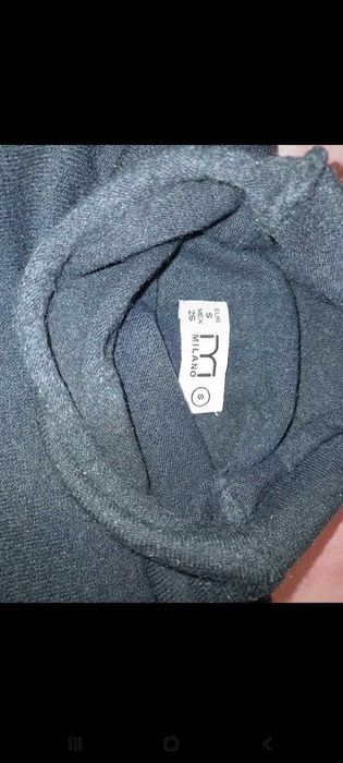 Camisola de malha quente e macia, azul marinho - S - Milano