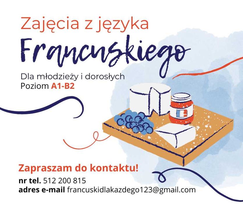 Zajęcia z języka francuskiego, korepetycje, przygotowanie do egzaminu, matury z języka francuskiego