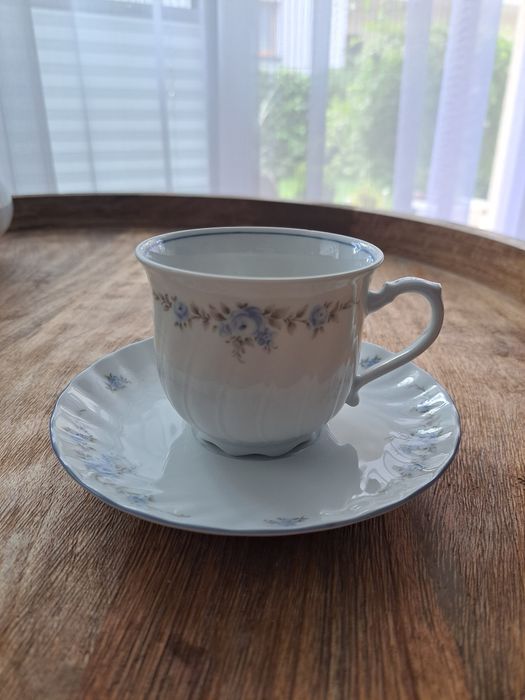 Piękny zestaw dzbanek, mlecznik, filiżanka z podstawką Seltmann weiden