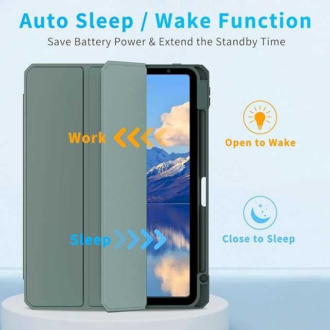 Etui iPad Pro 11 M4 2024 Patamiyar + Uchwyt na Pencil Zielone