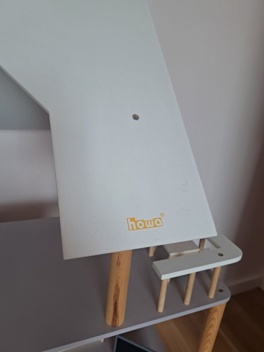 Drewniany duży domek dla lalek + karetk barbiea