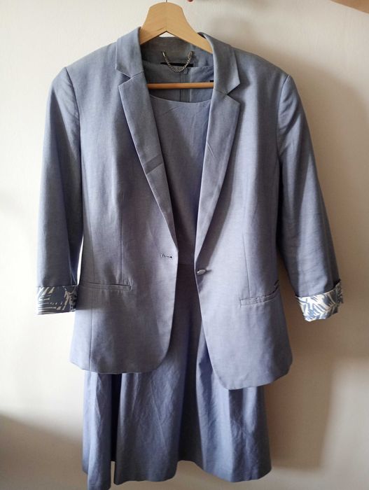 sukienka z żakietem niebieska r. 36