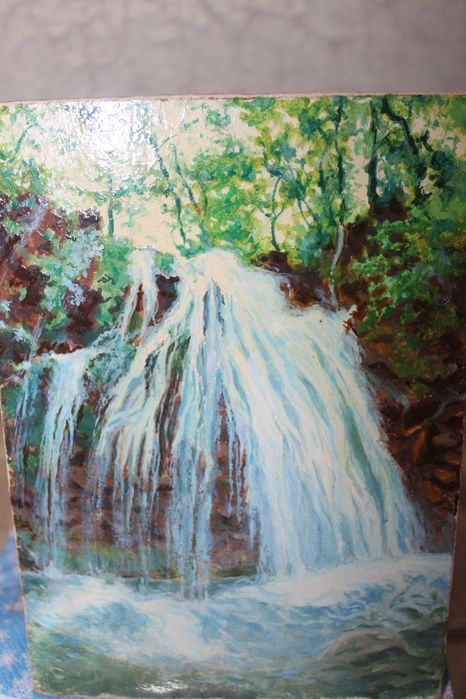 Картина маслом "Водопад"