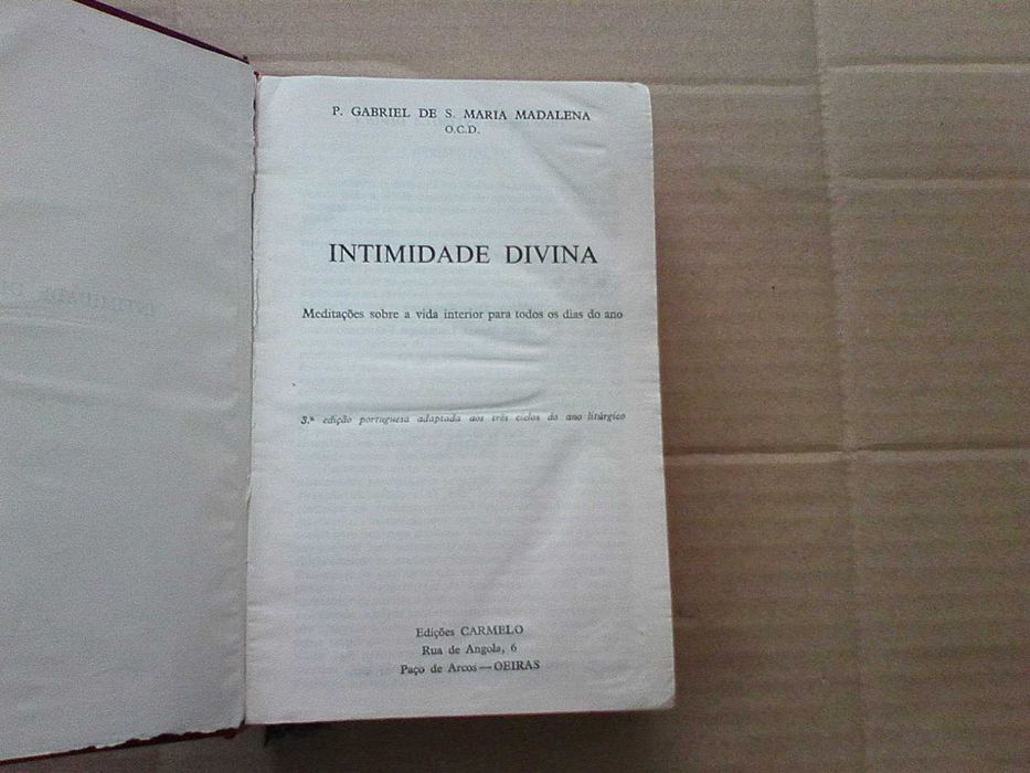 Intimidade Divina. Meditações