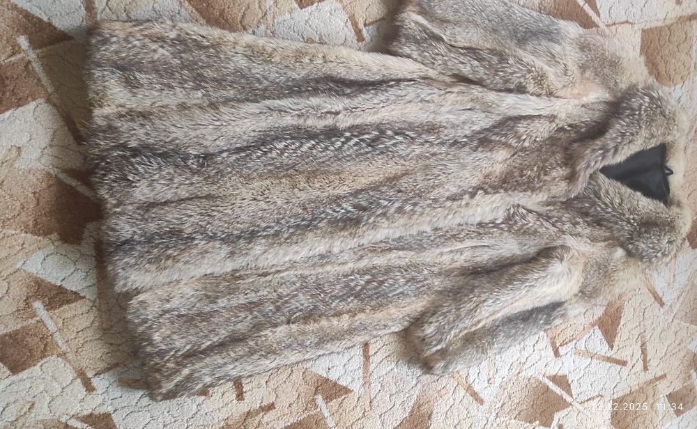 Тепла довга шуба Натуральне хутро