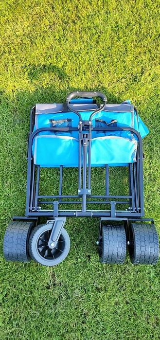 Wytrzymały Wózek Wędkarski Turystyczny Plażowy Kemping Składany 150L