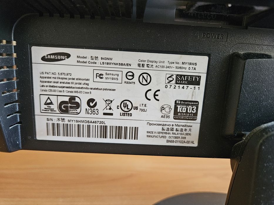 Monitor Samsung 60hz