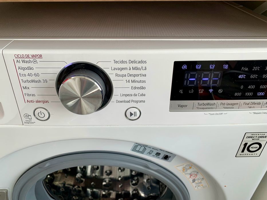 Máquina de lavar roupa LG 9 kg – Como nova + Garantia até 2031
