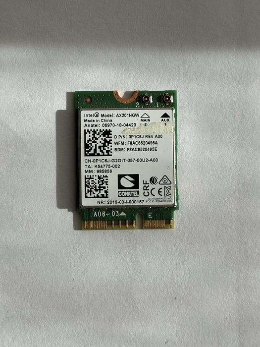 Модуль Intel WiFi AX201NGW