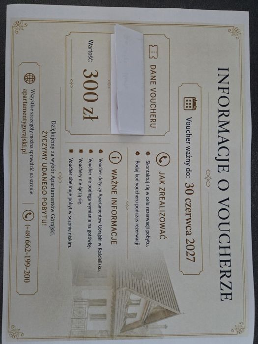Voucher pobyt w górach