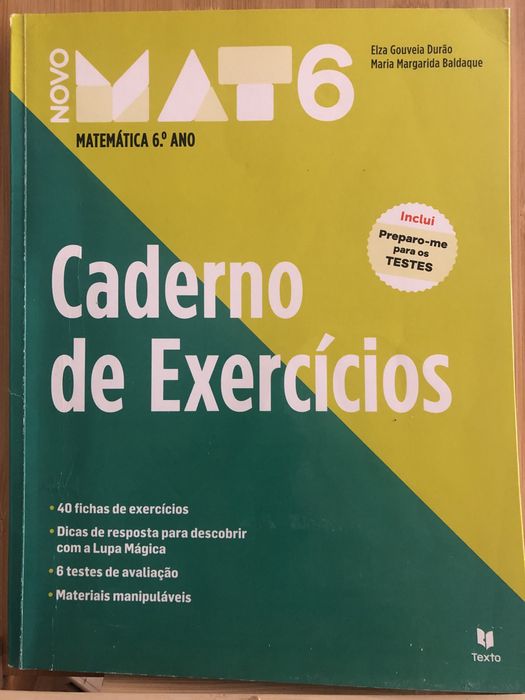 Caderno de exercícios Novo MAT 6