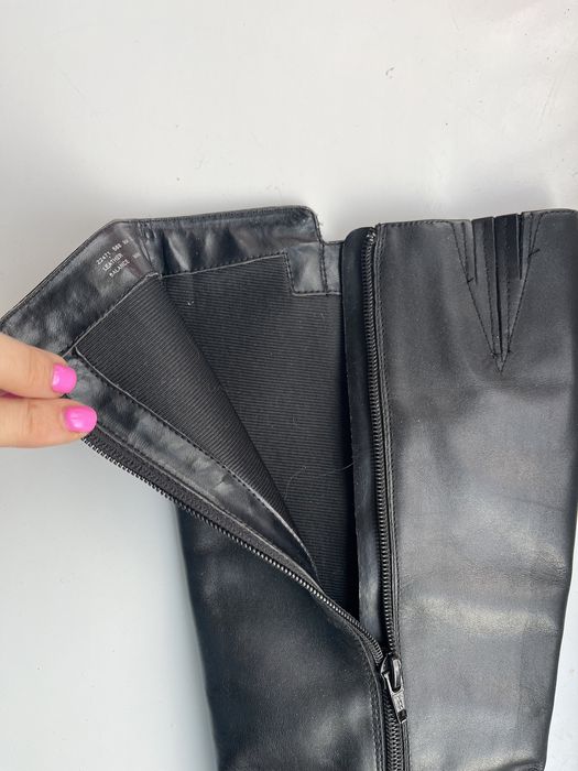 Кожаные сапоги