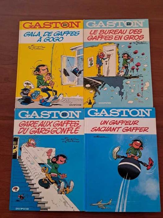 Lote  de 4 Gaston Lagaffe em Frances