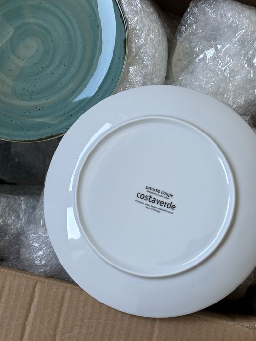 Conjunto de loica de 46 pecas Linha Rustico Costa Verde