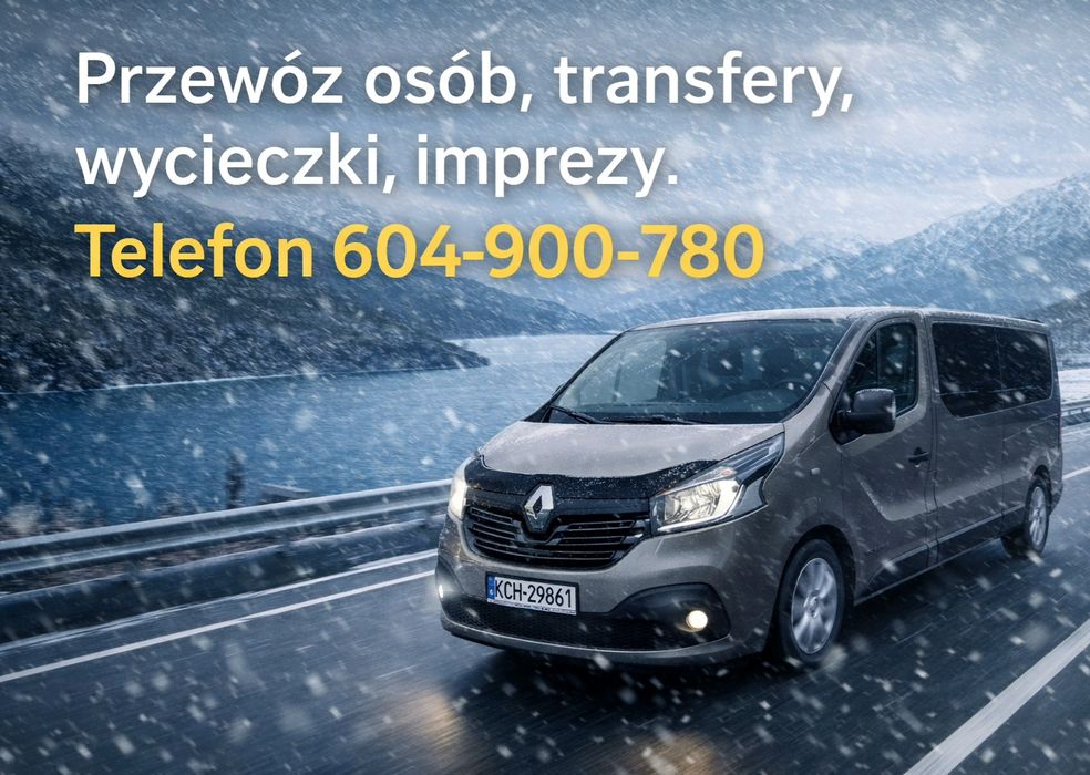 Licencjonowany przewóz osób. Wynajem busa z kierowcą.