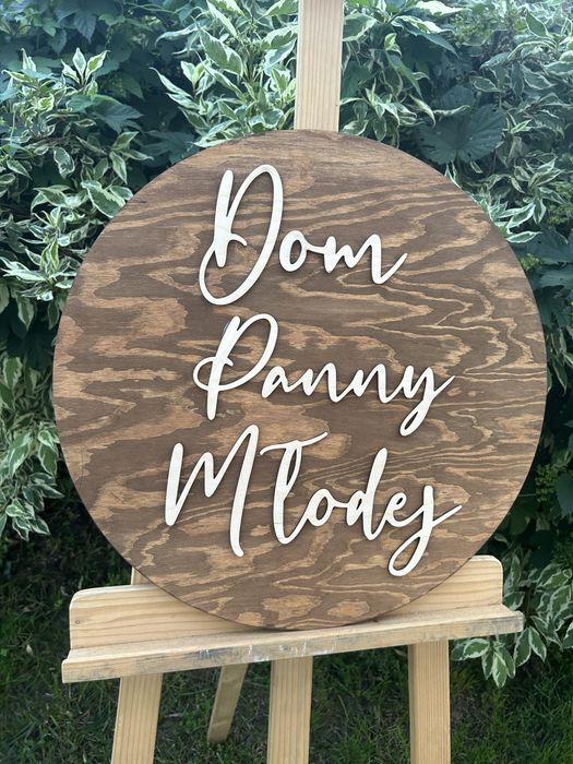 Tablica 50cm średnicy Dom Panny Młodej