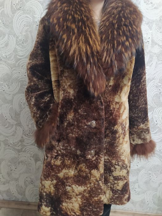 Шуба, мутоновая, размер L