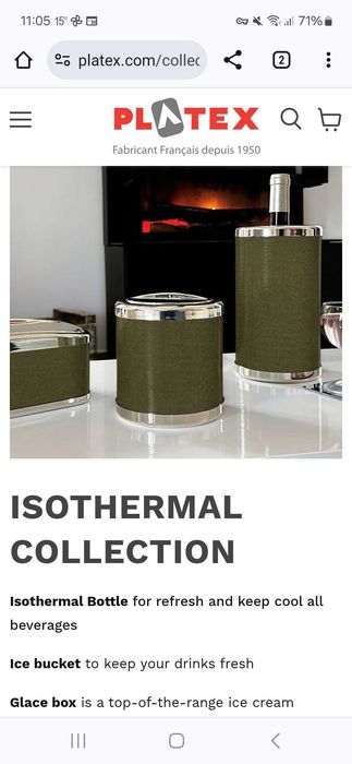 Balde de gelo e refrigerador de garrafas, marca Platex Novo