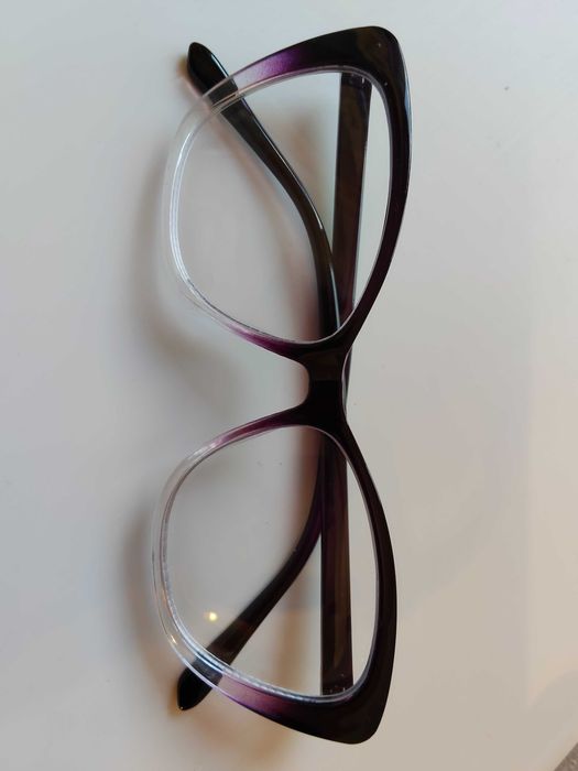 Okulary korekcyjne fioletowe ombre -2