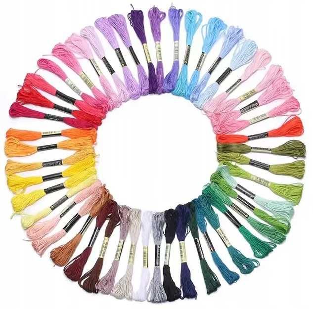 Mulina Mix Zestaw 50szt Do Haftu trwała żywe kolory