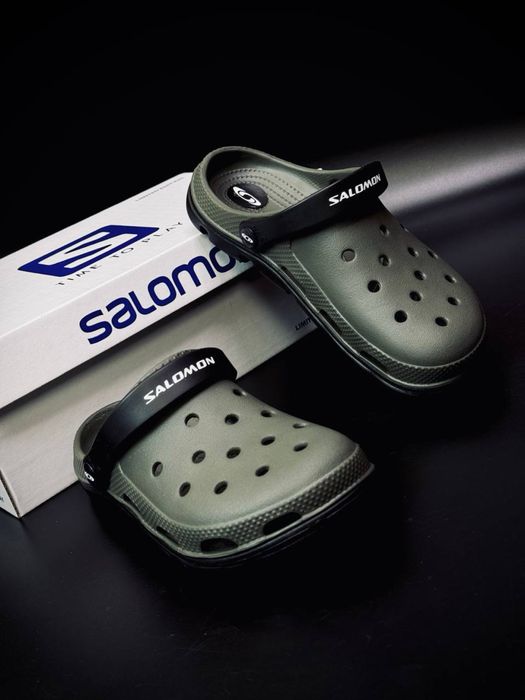 Новинка!! Якісні чоловічі сабо Salomon• крокси хакі •дихаючий верх • не потіють • крокси саломон• літнє вщуття для чоловіків від саламон