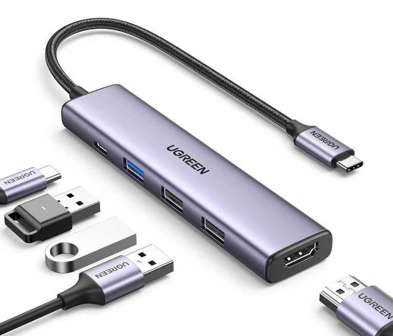 USB-хаб Ugreen USB3.0/Type-C to HDMI/3xUSB/Type-C PD 100W