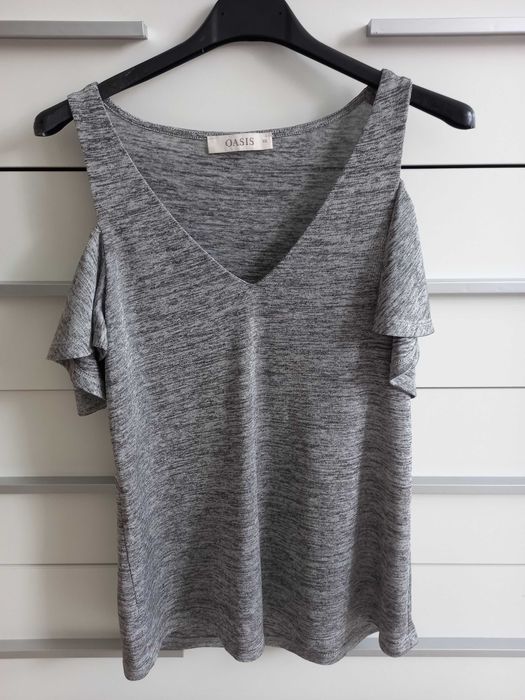 Bluzka damska krótki rękaw nowa bez metki OASIS, rozmiar XS