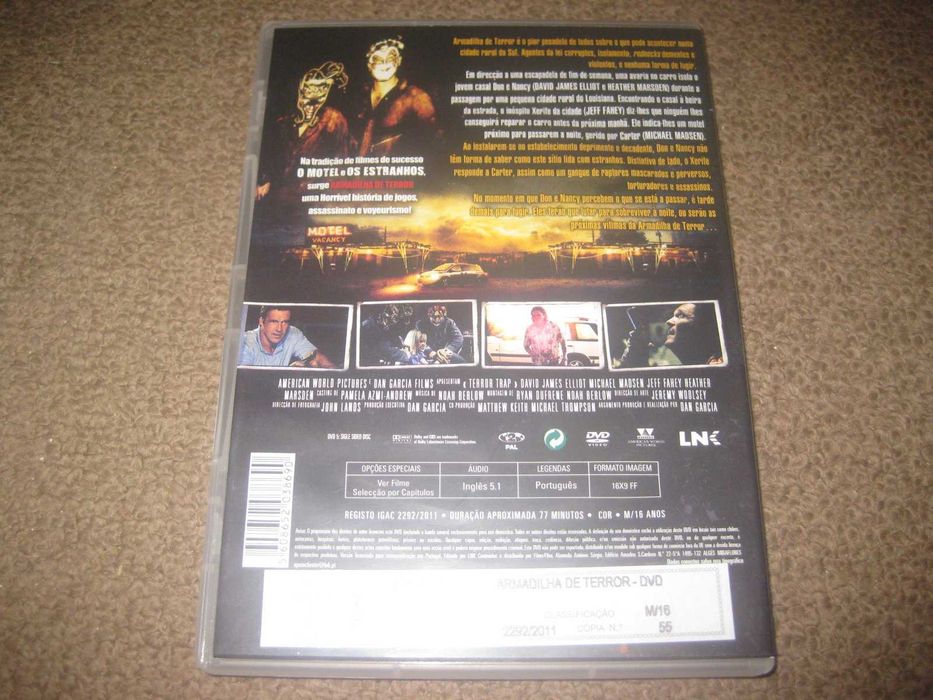 DVD "Armadilha de Terror" com Michael Madsen/Raro!