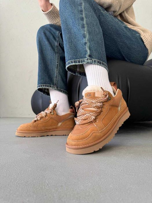 Уггі 36-45 UGG Lowmel Sneaker Chestnut premium угги