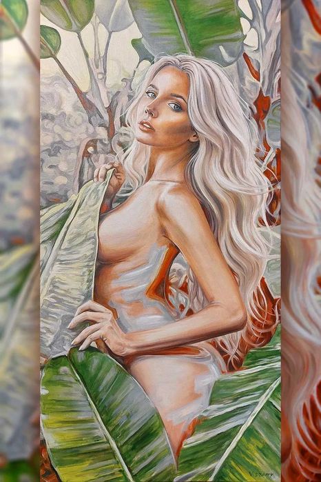 VibRaMy - NATURA Obraz Olejny 50x100 MALOWANY RĘCZNIE