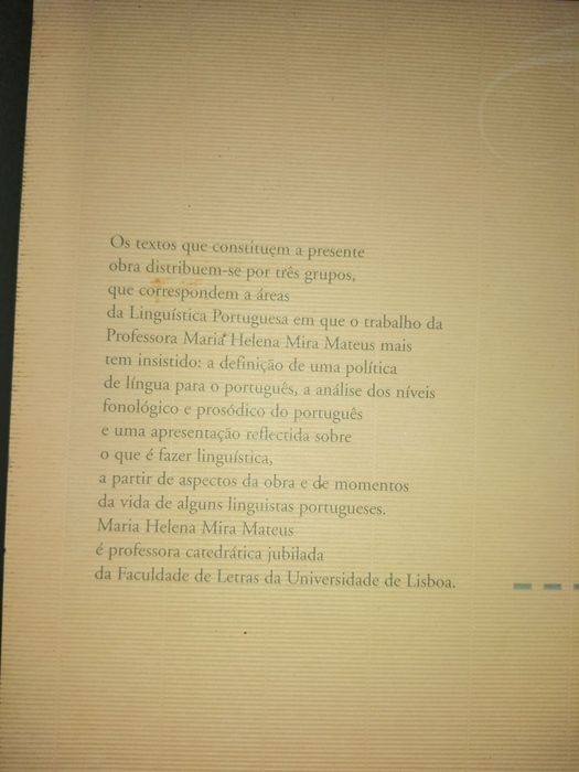 A Face Exposta da Língua Portuguesa - Maria Helena Mateus Como novo*