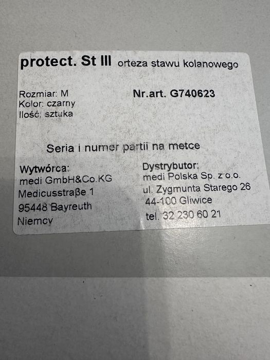 Orteza na kolano PROTECT.st MEDI