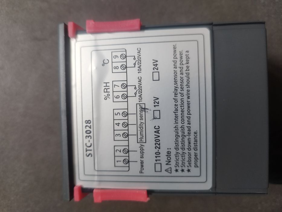 Termostato digital c/ controlador de temperatura e humidade 230V 10A