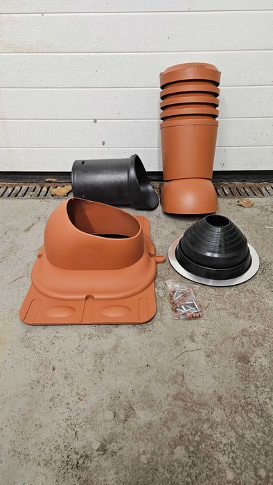 Kominek wentylacyjny KRONO PLAST srednica 150mm  Eco KU-2-6 ceglasty